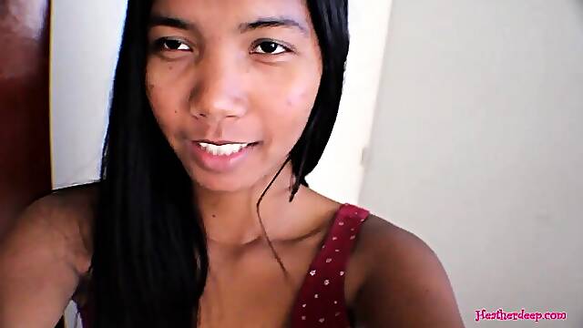 Timy Asian Thai Teen Heather Deep films deepthroat throatpie