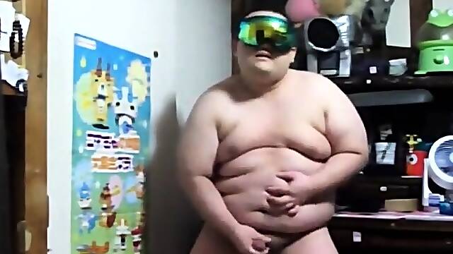 Asian Chub Jerks Off Solo