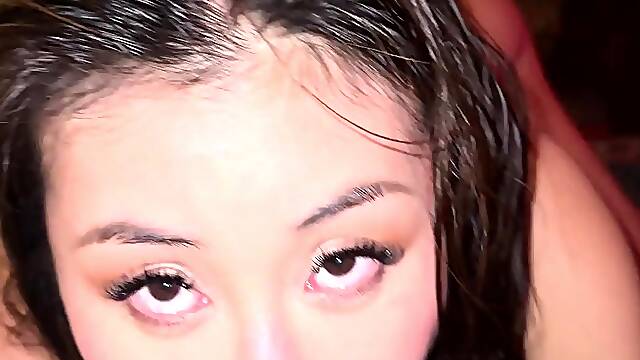 Slutty Asian Suck &amp; Ride BBC Till HUGE Creampie - Nicole