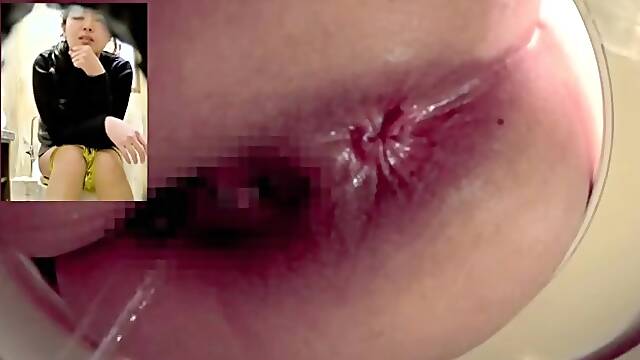 Hidden camera captures cute amateur Asian girl peeing