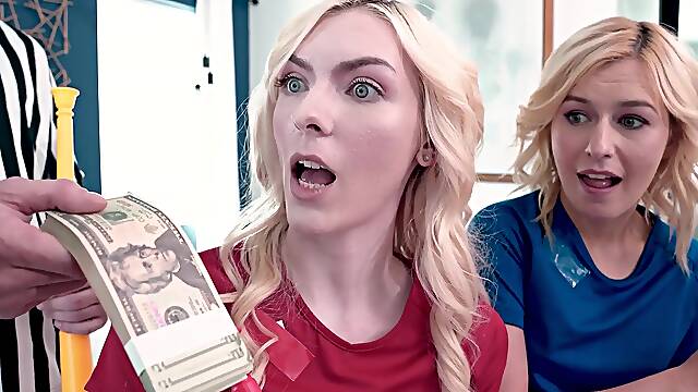 Asian teen Gia Dibella and BFFs fucked the neighbors big cock to their dept