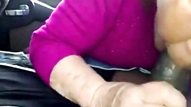 Asian Granny Sucks Black Cock In The Car