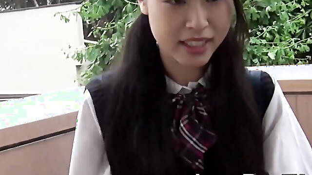Voyeur video of Japanese teen peeing in her panties