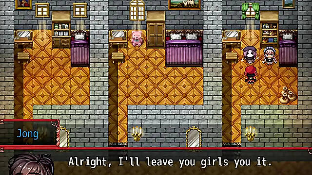 Ghost and maid compete in a double blowjob contest