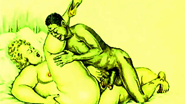 Vintage Japanese animation features erotic retro drawings