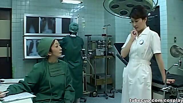 Cosplay Porn: Asians Nurses Cosplay Japanese MILF Nurse Fucked Doctors Office 3