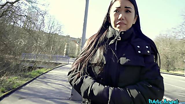 Asian amateur Alina Crystall takes money to have sex with a stranger