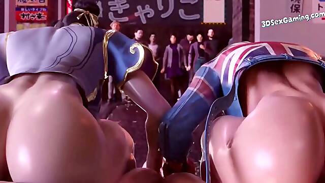 Ideal 3D Animated Babes from Street Fighter Grind peckers Like a professional