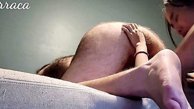 Slutty asian sub gives the most hideous rimjob of her life -- multiple rancid farts in her mouth