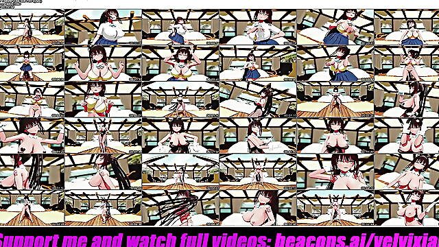 Karin - Sexy Dance In School Uniform &amp; Bunny Suit (3D HENTAI)