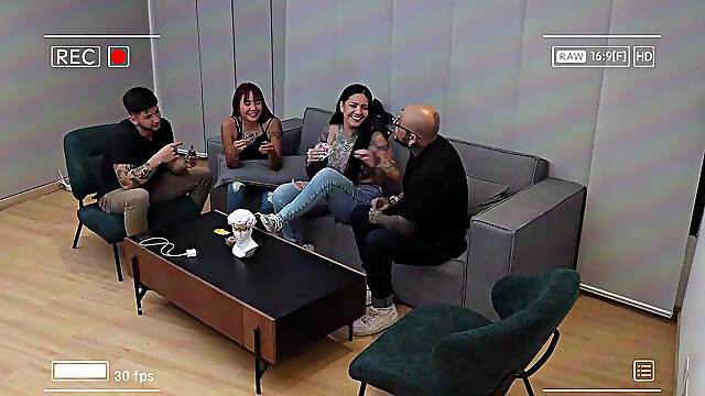 What a! I Fuck My Stepsisters Best Friend Through Ripped Jeans While We Play One