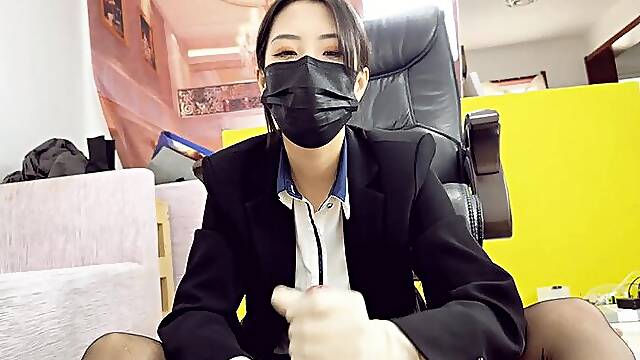 LCT_XG381a Female boss XG Pantyhose Trample Face cock and Surgical Gloves HJ Ejaculation squirts...