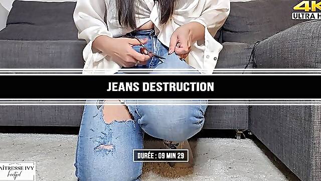 Jeans destruction 4K