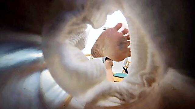 GIANTESS ERERs dirty sports shoes and socks crushed cigarette ash humiliating the dwarves