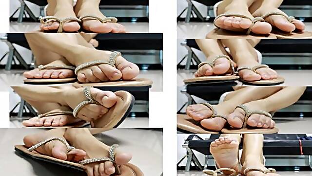 4K Cropped Sandals Display