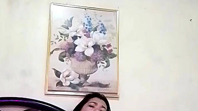 Hot Sexy Filipino MILF Squeezes and Rubs First Breasts and Then Pussy